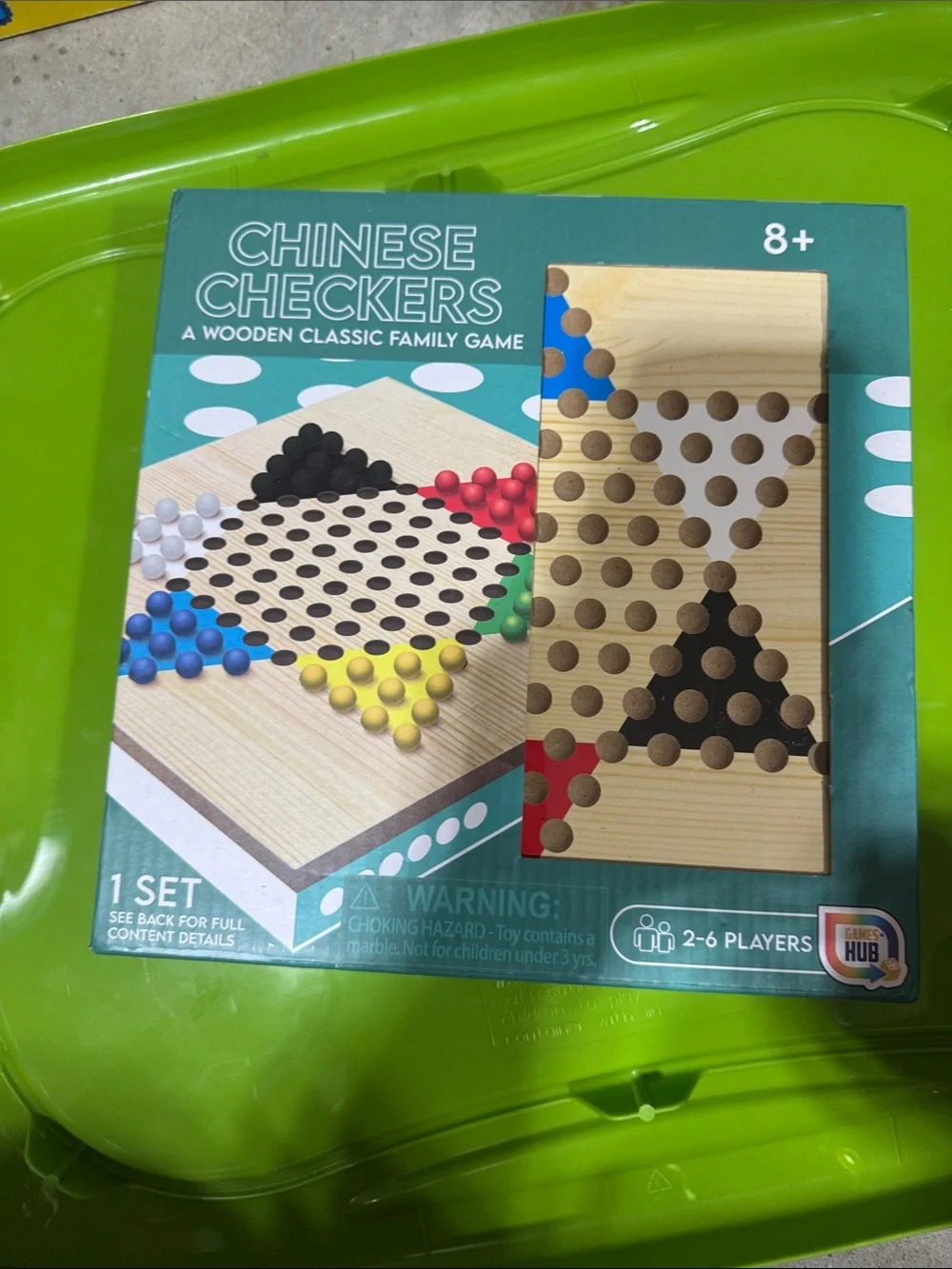 Classic Wooden Chinese Checkers Board Game - Multi Color